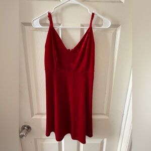 Forever 21 Large red velvet mini dress